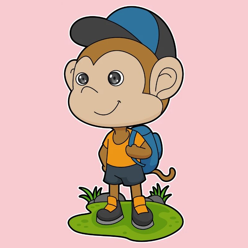 Monkey Backpack Cap