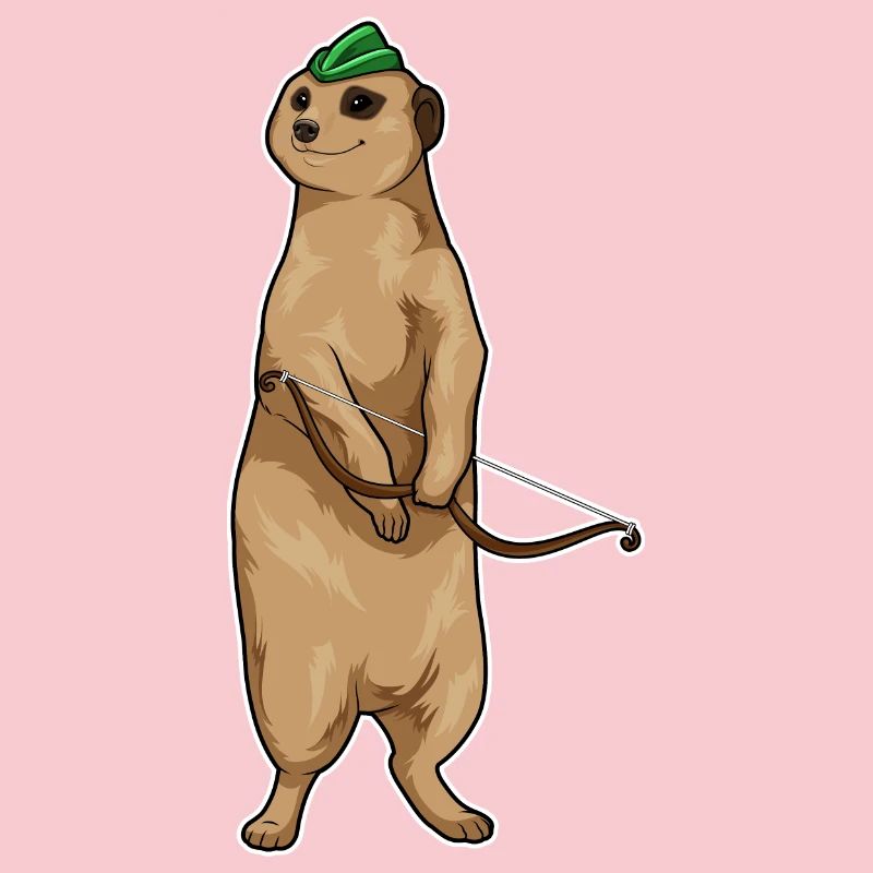 Erdmännchen Bogenschütze Bogen