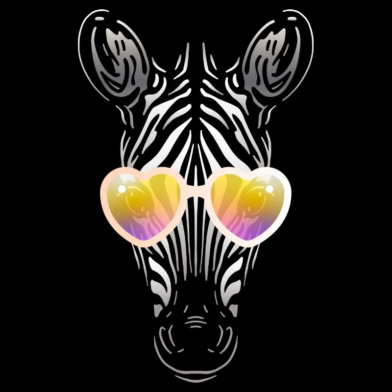 Zebra mit Sonnenbrille