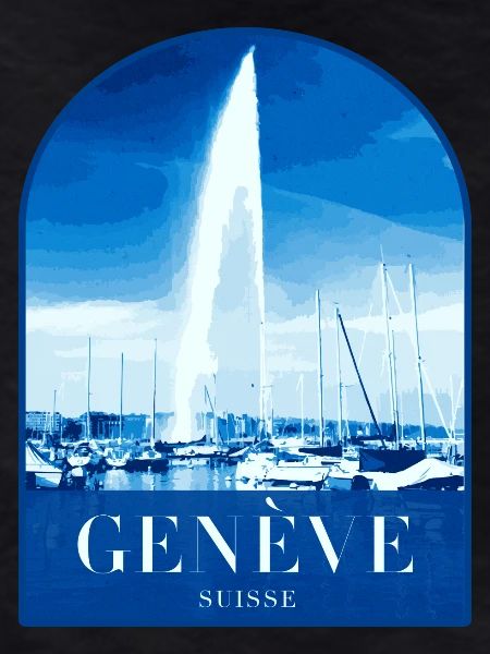 Geneva JetdEau Harbour Motif