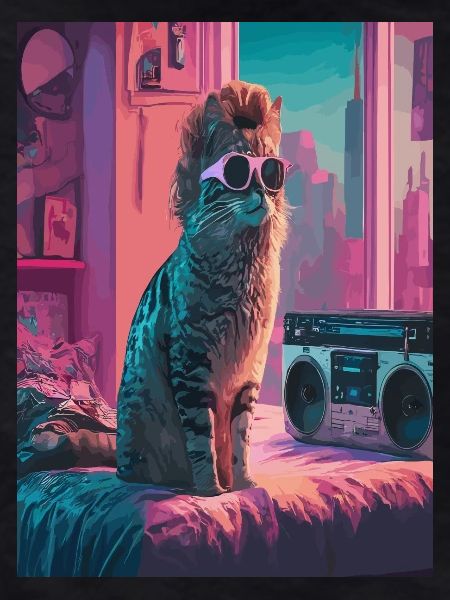 Urban Cat in Retro Vibe