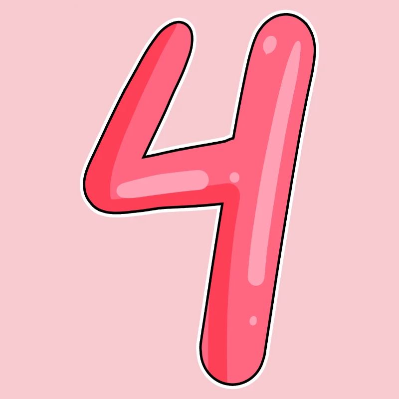 4 - Vier Zahl Nummer