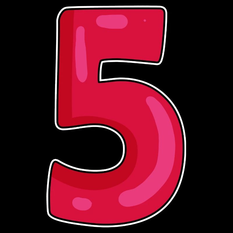 Numéro 5 - Cinq - 5 Motif - Numéro 5 Numéro