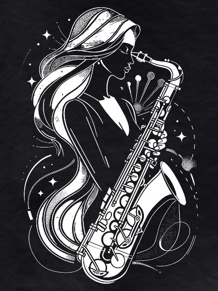 Female saxophonist