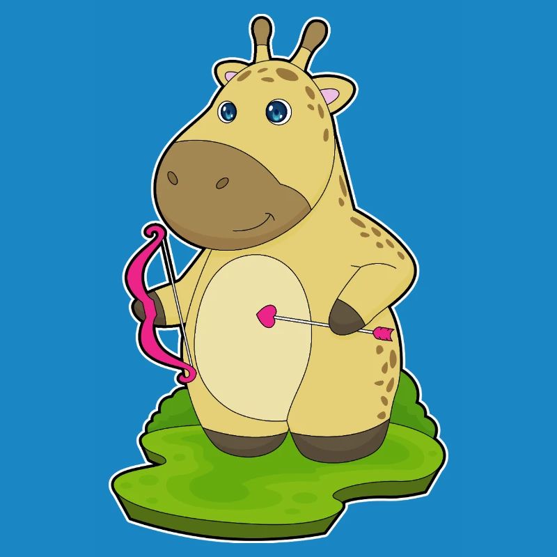 Giraffe Bogenschütze Pfeil Bogen