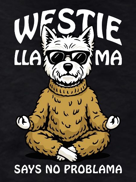 West highland white terrier meditates