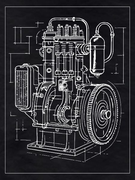 Industrial Engine Blueprint