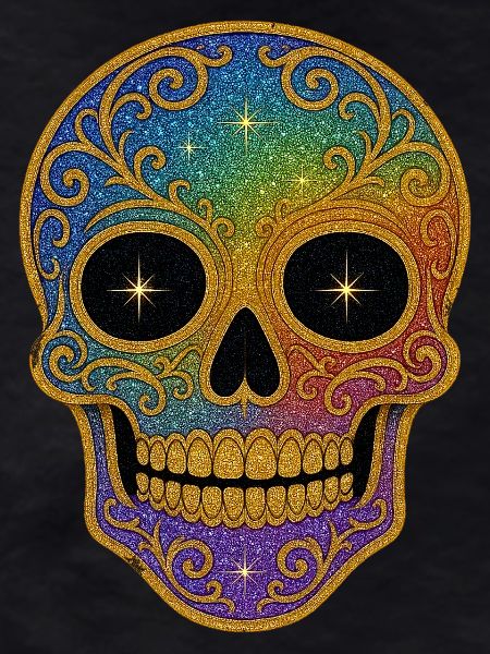 Rainbow Skull Design