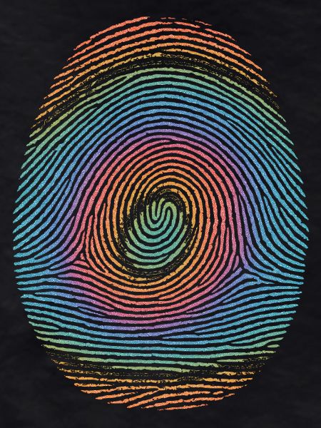 Bunte Fingerprint-Spirale