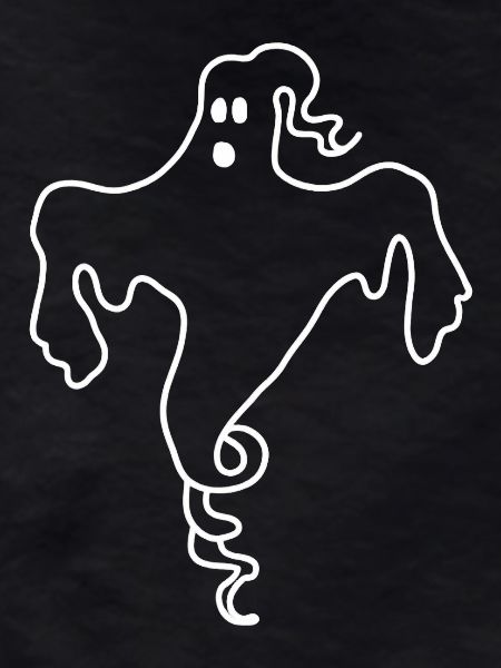Ghost Outline Line Art