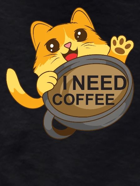 Cat needs coffee