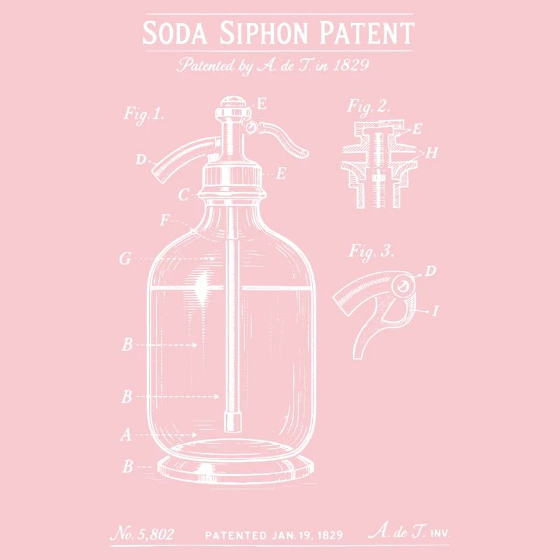 Plan de brevet pour siphon de soude