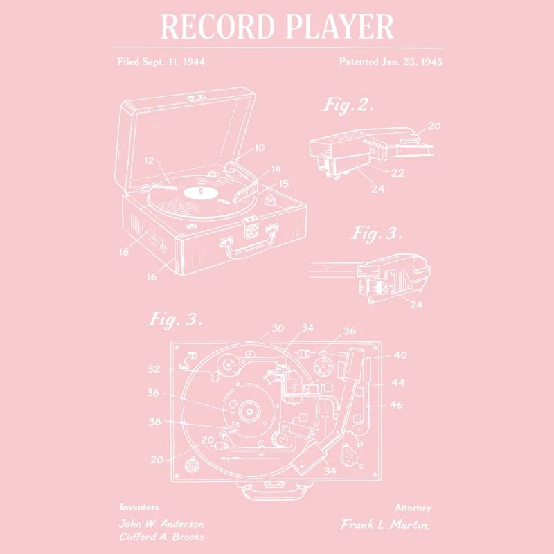 Plan de tourne-disque rétro