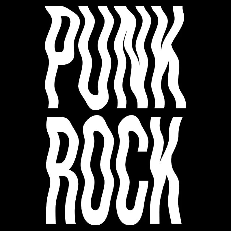 Typographie du punk rock ondulé
