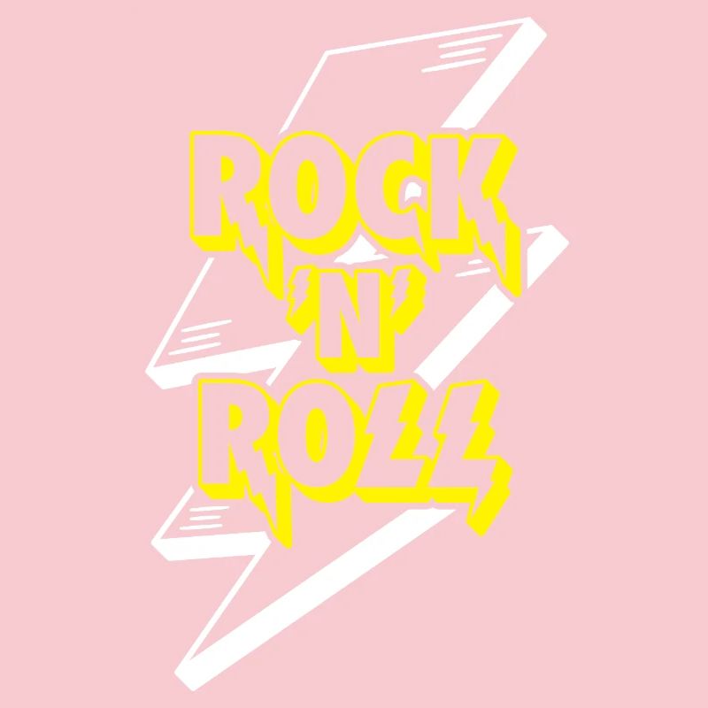 Rock 'N' Roll Lightning Bolt 3D Logo