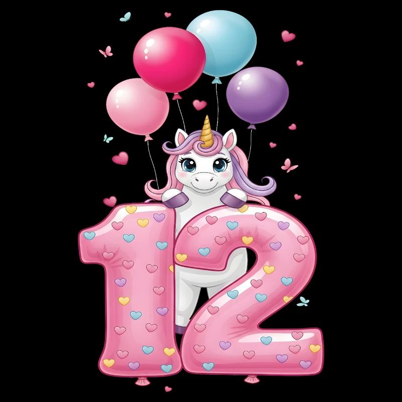 12 Jahre Mädchen Süßes Einhorn 12. Geburtstag