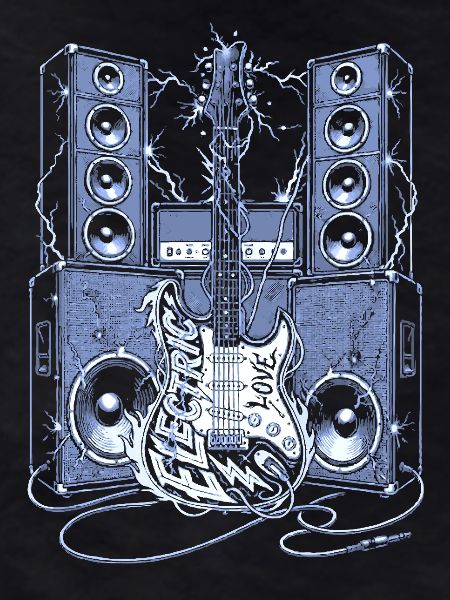 Electric Guitar & Speakers