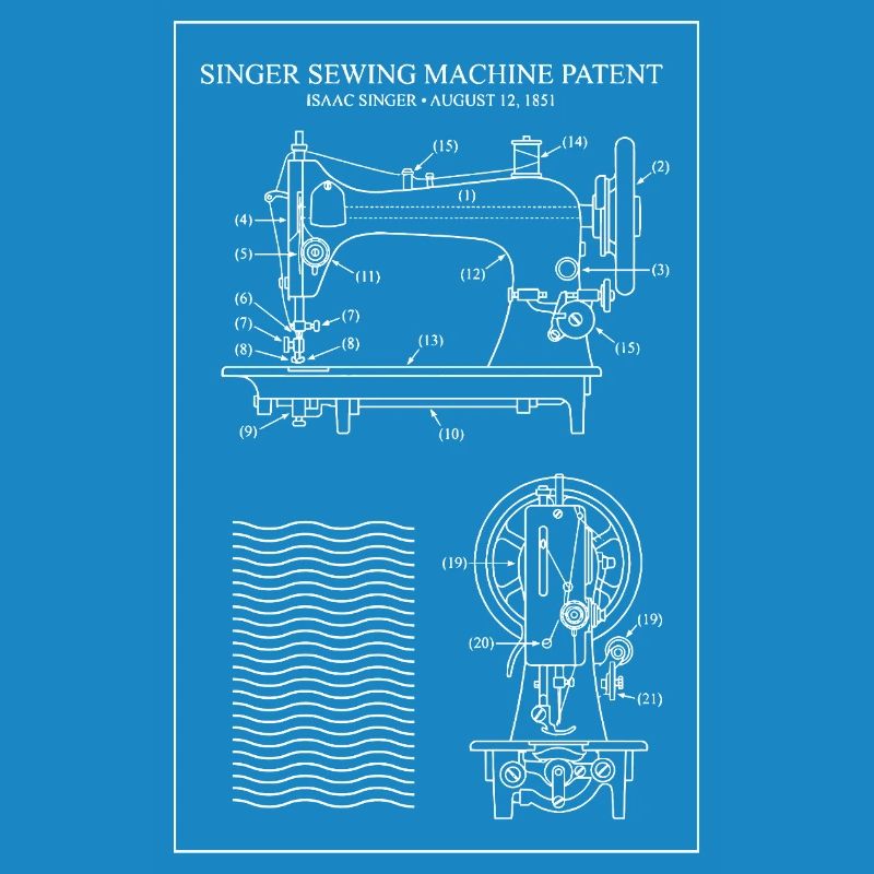 Plan de la machine à coudre Singer