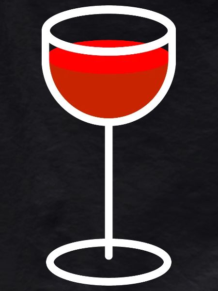 Wineglass with red wine