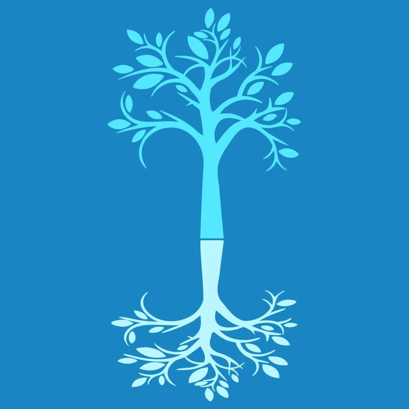 Blue Tree Forest Tree Shadow Cool Silhouette