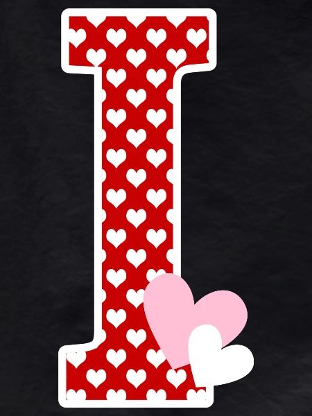 Letter i heart