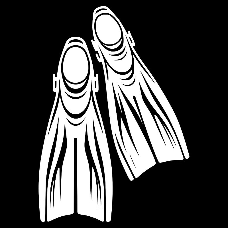 Logo de plongeur Palmes de plongée Style de tatouage