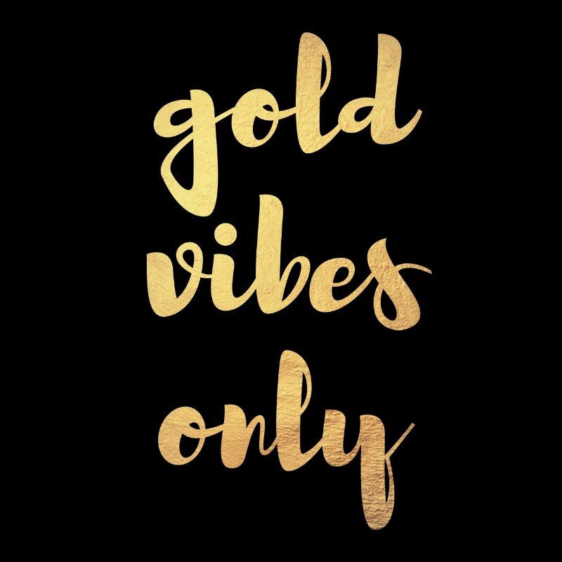 Gold Vibes Only Yoga Decoration cool Quotes