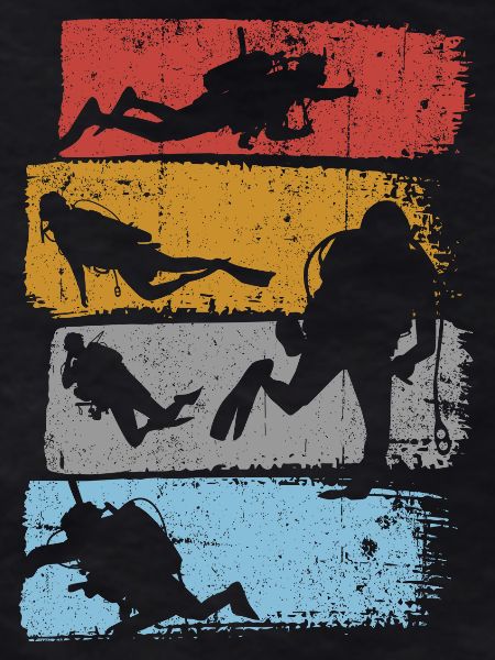 Aquatic Silhouette Stripes
