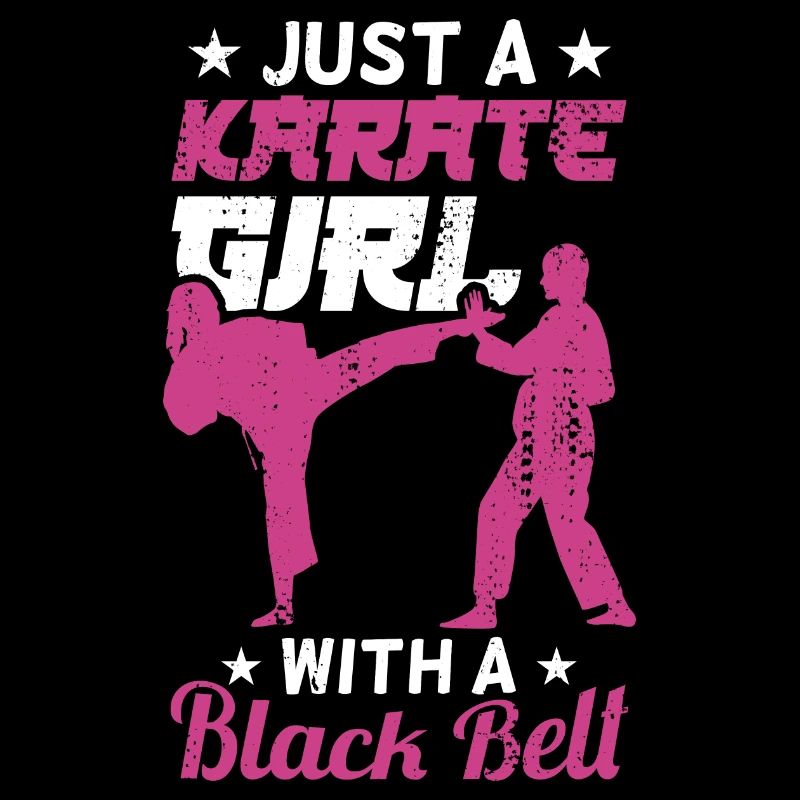 Karate Mädchen mit schwarzen Gürtel