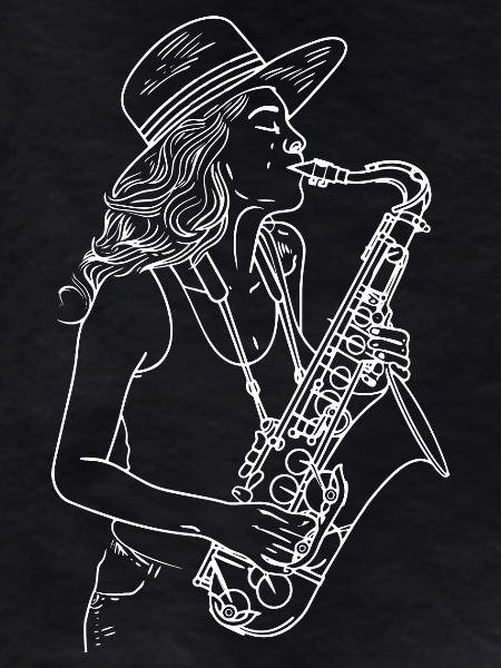 Saxophonist Drawing