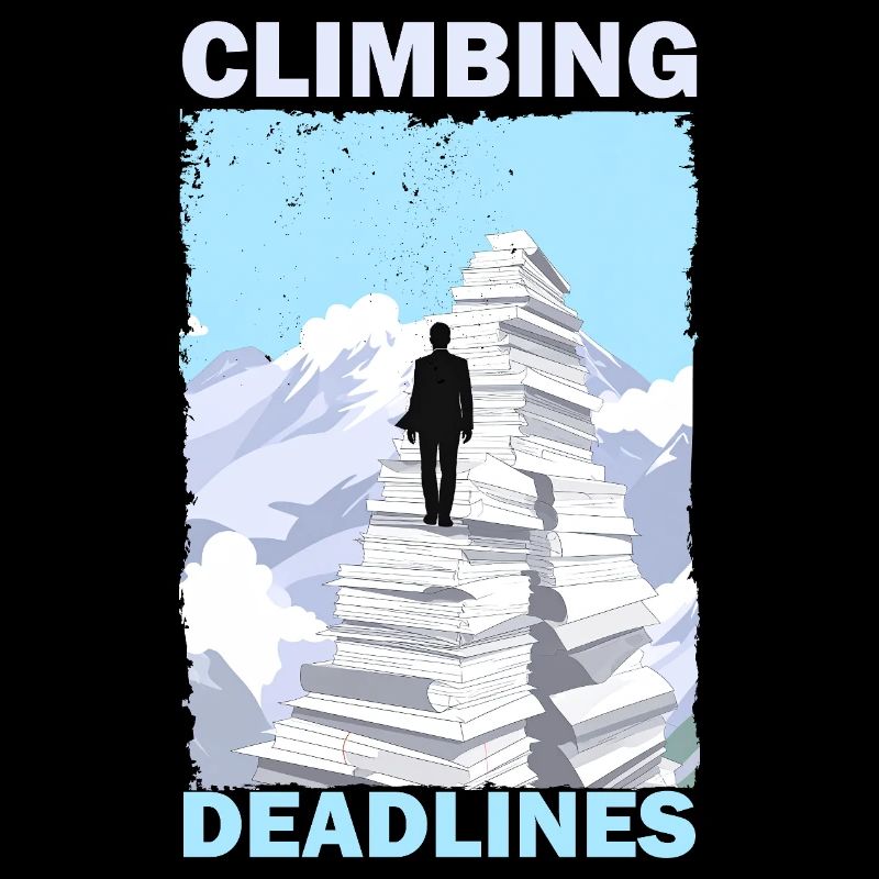 Grimper les délais - Funny Office Workload Mountai