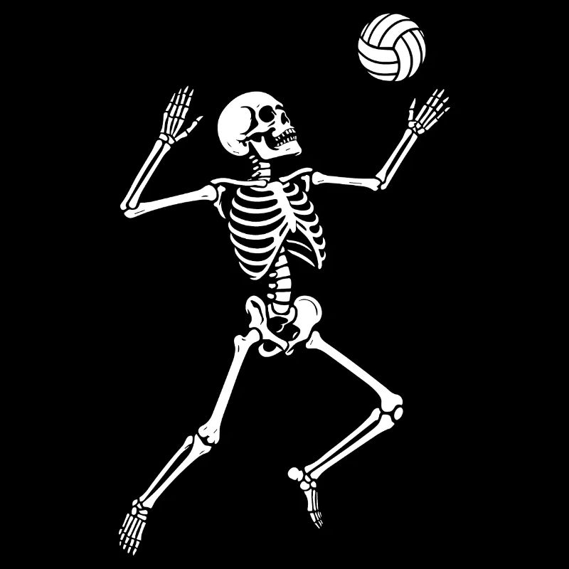Skelett Volleyball Silhouette