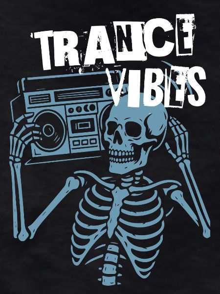 Trance Vibes Skeleton Boombox