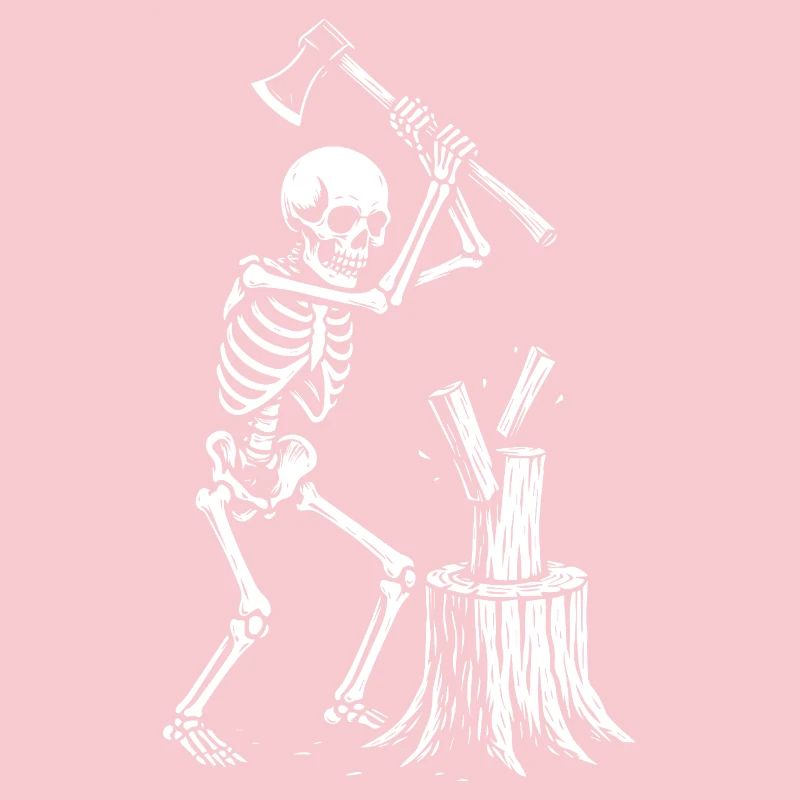 Skeleton Lumberjack Silhouette