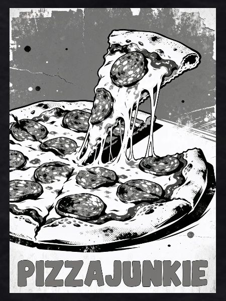 Pizza Junkie Slice Graphic