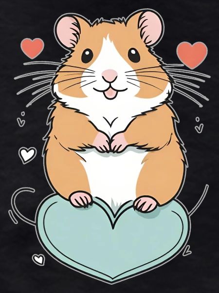 Hamster with heart