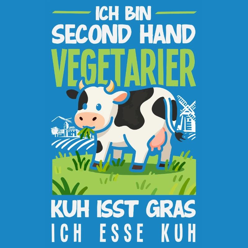 Second Hand Vegetarier Kuh Isst Gras Fleisch