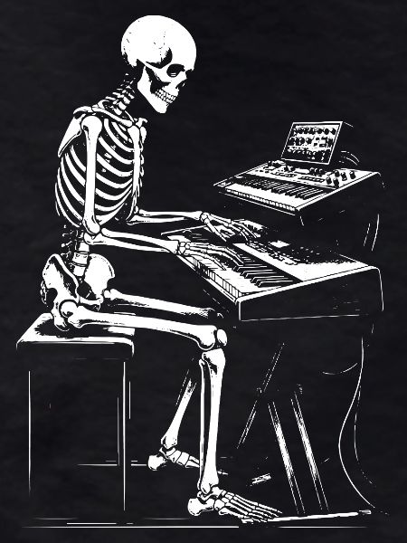 Skelett im Keyboard Studio