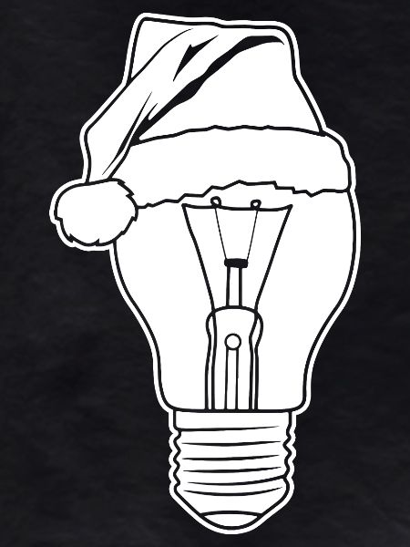 Lamp with Christmas hat