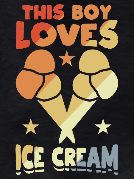 This boy loves ice cream