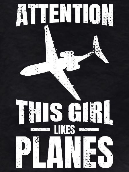 This girl likes airplanes