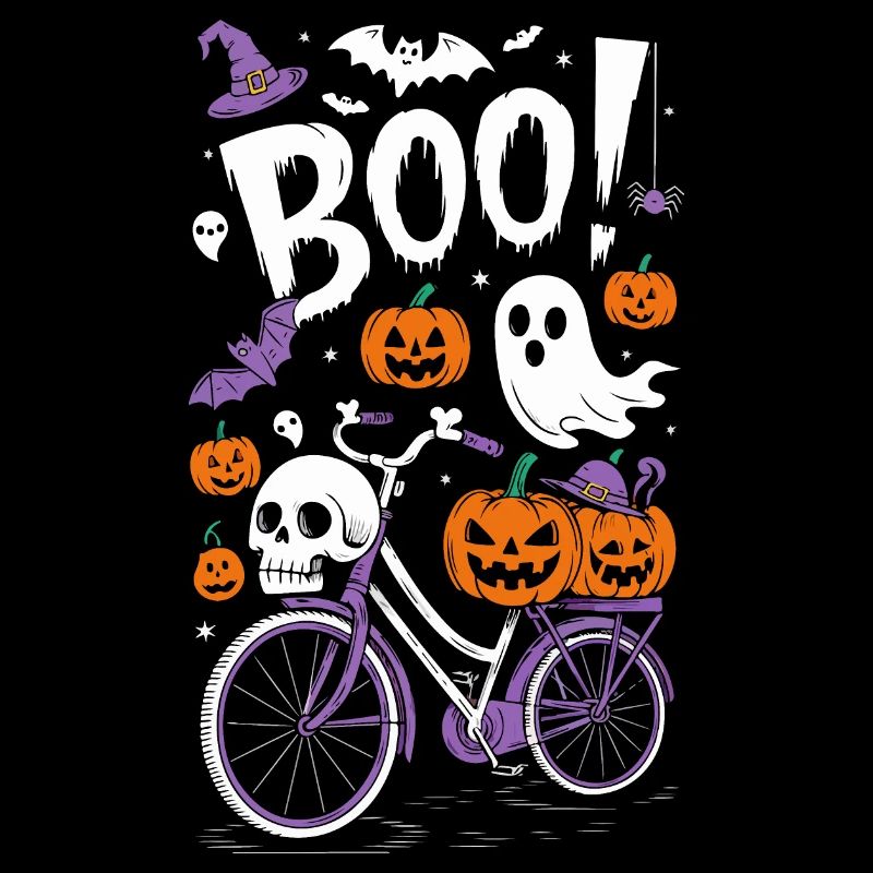 Thème de vélo d’Halloween effrayant
