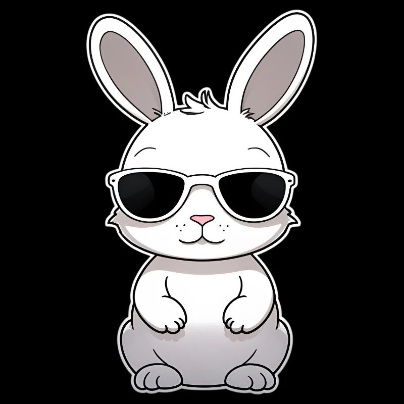 Cooler Hase mit Sonnenbrille