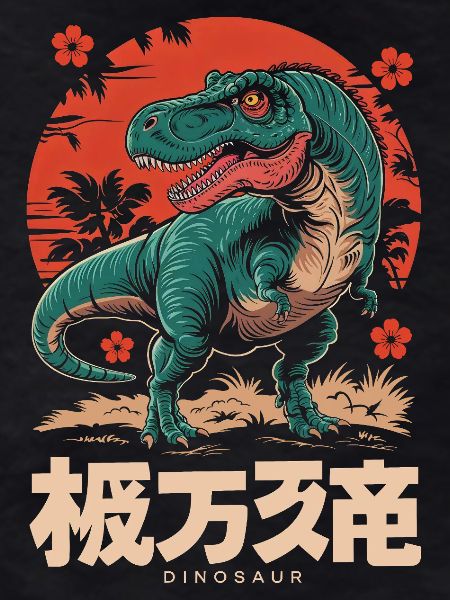 Retro Japanese Dinosaur