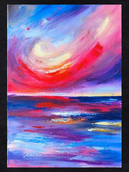 Vibrant Sunrise Seascape Artwork