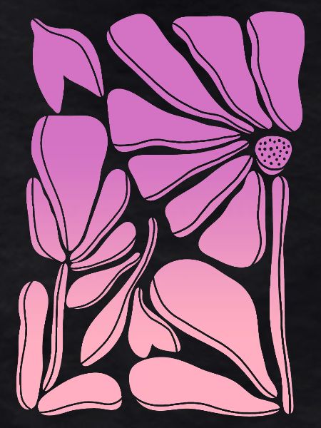 Flower power pink gradient