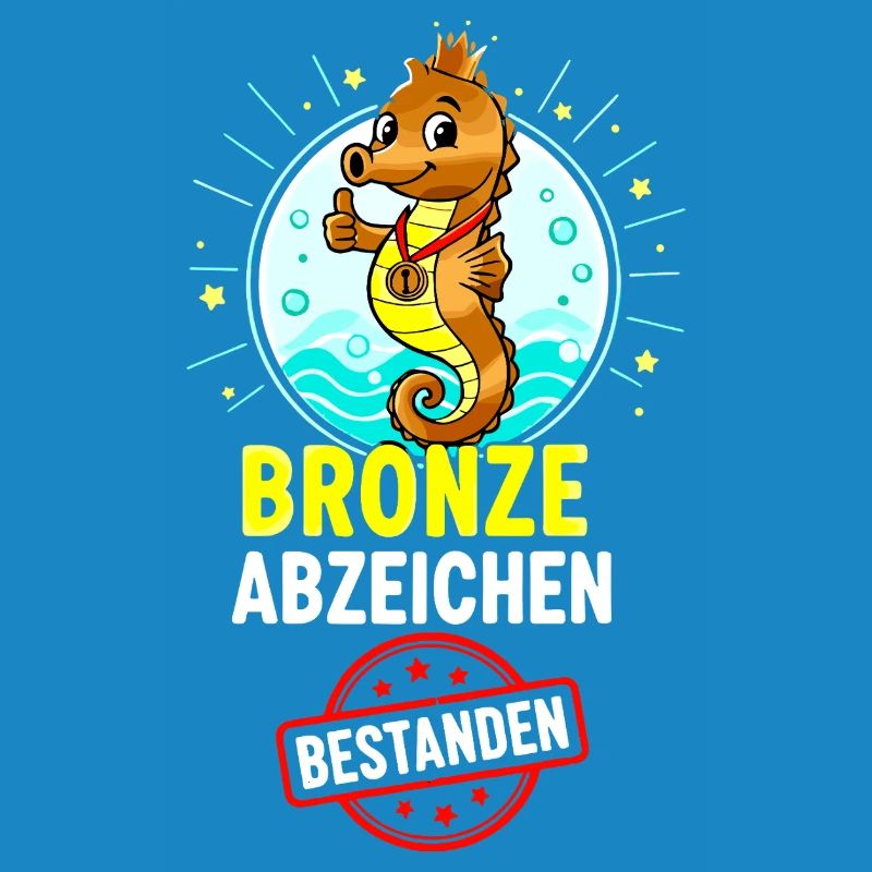 Bronze Seepferdchen Abzeichen 