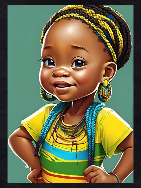 Buntes Afro-Mädchen