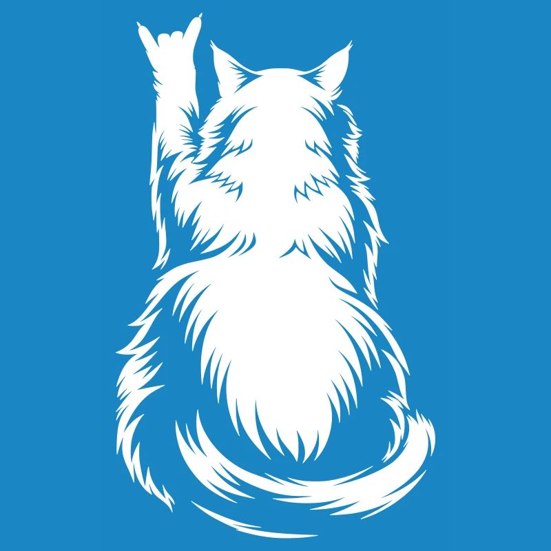 Rock Cat Back View – Devil Horns