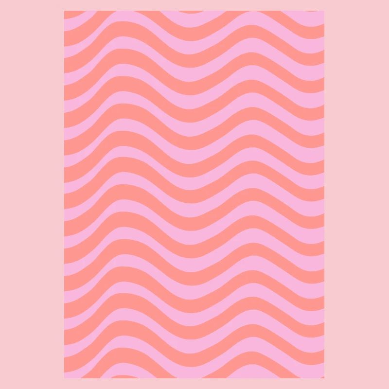 Stripe Wave Pattern - Pink Customizable